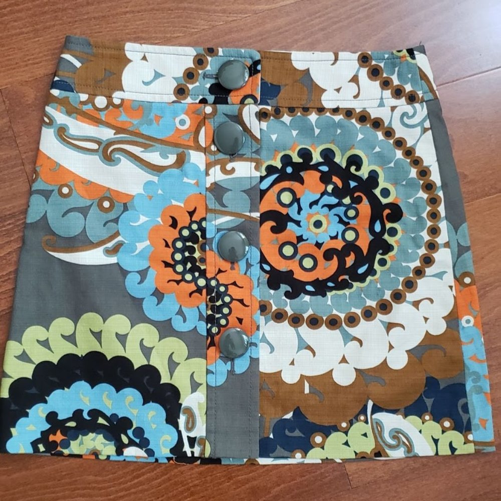 Vintage J Crew retro skirt paisley